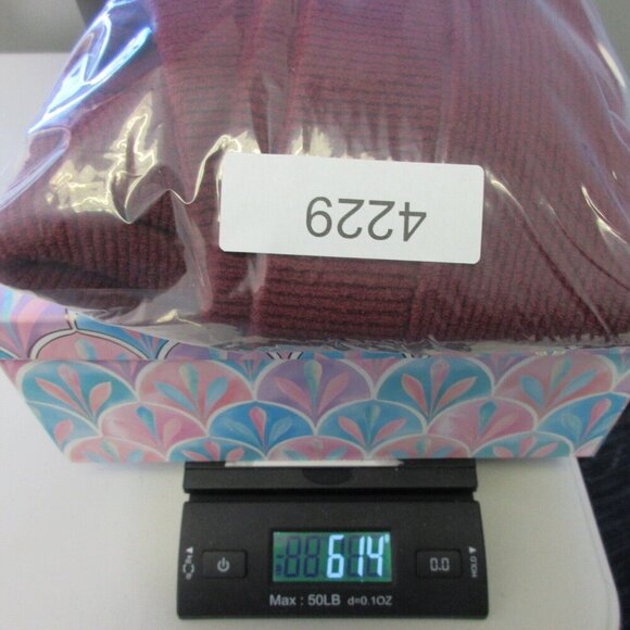 Free People Ottoman Slouchy Sweater Women XS Burgundy Cotton Blend Oversized 614 - Picture 13 of 13